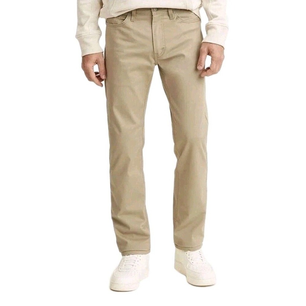 Levi's Men's 514 Straight Fit Cotton Twill Pant Khaki Beige Stretch Size 38x29